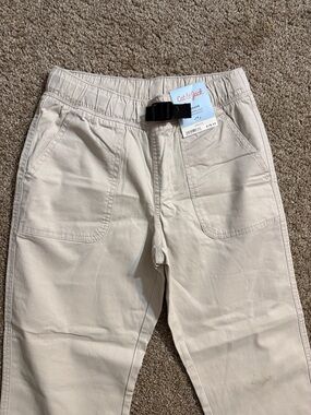 Cat & Jack Light Beige Men's Canvas Chinos with Utility Pockets